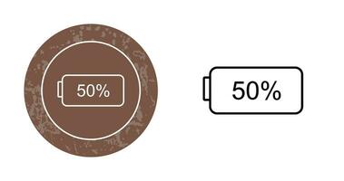 Unique Half Battery Vector Icon