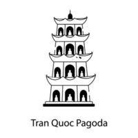 Tran Quoc Pagoda vector