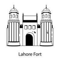 Trendy Lahore Fort vector