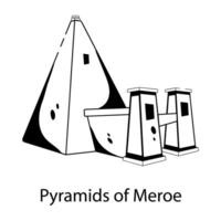 pirámides de meroe vector