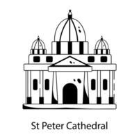 S t pedro catedral vector