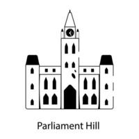 Trendy Parliament Hill vector