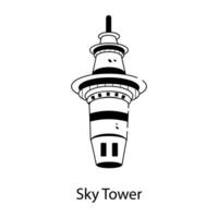 Trendy Sky Tower vector