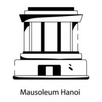 Trendy Mausoleum Hanoi vector