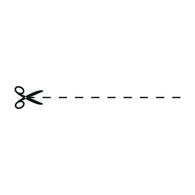 Cut line icon with scissor, cut here guidance, scissors and dash. Coupon mark and symbol for cropping, signifying voucher. Flat vector illustrations isolated in background.