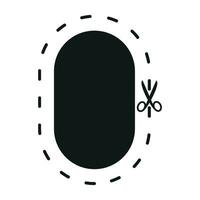 Cut line icon with scissor, cut here guidance, scissors and dash. Coupon mark and symbol for cropping, signifying voucher. Flat vector illustrations isolated in background.