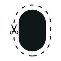 Cut line icon with scissor, cut here guidance, scissors and dash. Coupon mark and symbol for cropping, signifying voucher. Flat vector illustrations isolated in background.