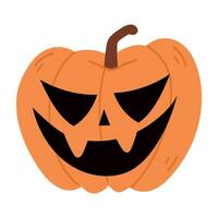 linda Víspera de Todos los Santos calabaza colocar. sonriente dibujos animados linterna caras. helloween fiesta caracteres en el forma de calabaza plano ilustraciones aislado en blanco antecedentes. vector