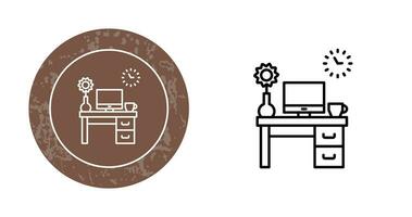 icono de vector de mesa de trabajo