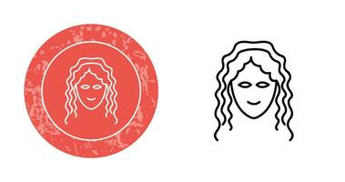 Hair Curly Vector Icon