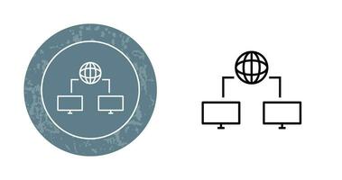 icono de vector de conectividad a internet único