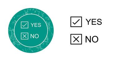 Yes No Option Vector Icon