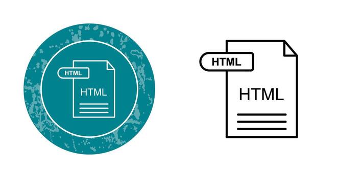 icono de vector html