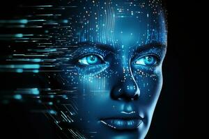 Futuristic human Artificial Intelligence photo