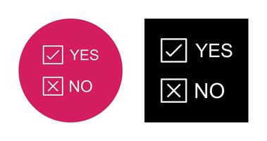 Yes No Option Vector Icon