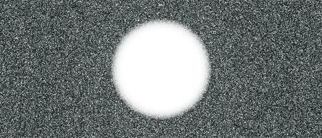 Solar eclipse effect with textured grain and stipple background. gradient from black to white, sun and circle elements. Pointillism or spray techniques. Flat vector illustration isolated