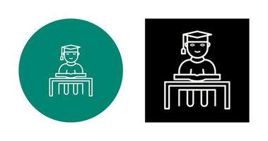 Unique Studying on Desk Vector Icon