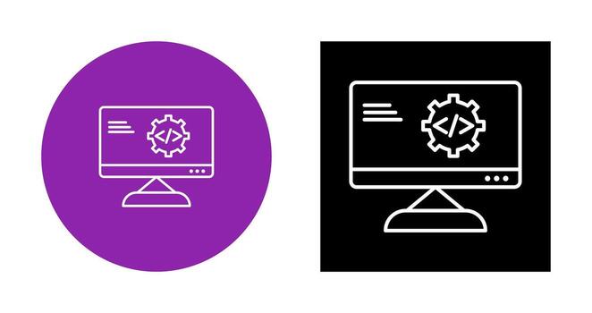 Unique Code Optimization Vector Icon