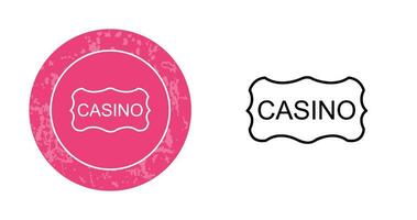 icono de vector de signo de casino