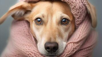 portrait of an adorable labrador retriever dog looking at you Generative AI, AI Generated photo