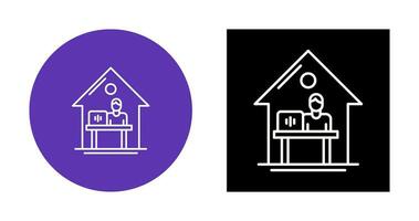 Work At Home Vector Icon