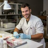 Male nail technician photo