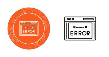 icono de vector de código de error