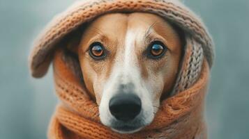 retrato de un adorable Labrador perdiguero perro mirando a usted generativo ai, ai generado foto