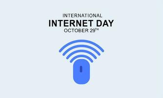 International internet day creative concept background vector