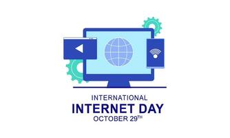 International internet day creative concept background vector