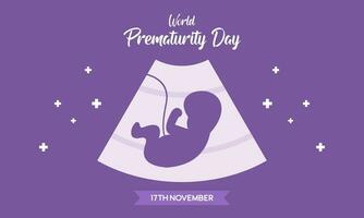 precocidad conciencia mes es observado cada año en noviembre, prematuro nacimiento es cuando un bebé es nacido también temprano ilustración vector