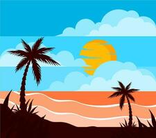 summer paradise design template vector background