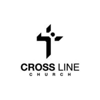 MODERN CROSS LINE VECTOR DESIGN