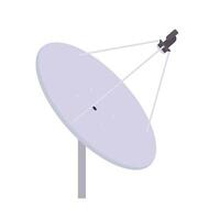 Parabolic Antenna Flat Illustration. Clean Icon Design Element on Isolated White Background vector