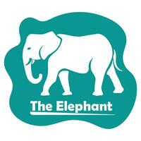 elephant logo design vector silhouette