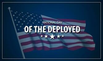 National Day Of The Deployed background vector illustration