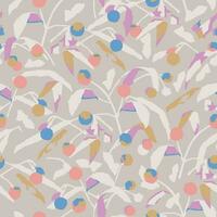 Vector berry and leaf branch illustration seamless repeat pattern digital artwork