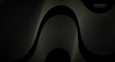 Black wavy lines texture background vector