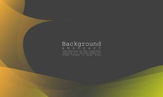 Abstract background with yellow and black gradient wave liquid. Vector illustration for your design.