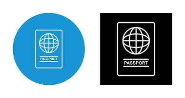 icono de vector de pasaporte