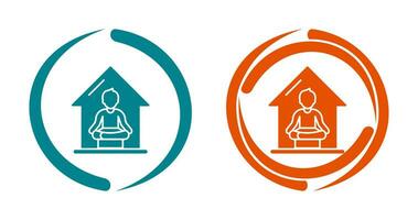 Yoga At home Vector Icon