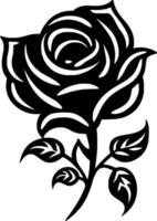 Rose, Black and White Vector illustration