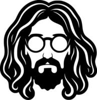 hippie, minimalista y sencillo silueta - vector ilustración