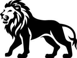 Lion, Minimalist and Simple Silhouette - Vector illustration