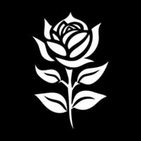 Flower - Black and White Isolated Icon - Vector illustration