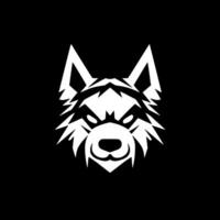 Dog, Black and White Vector illustration
