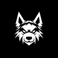 Dog, Black and White Vector illustration