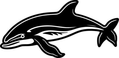 Whale, Minimalist and Simple Silhouette - Vector illustration
