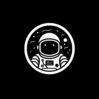 astronauta, minimalista y sencillo silueta - vector ilustración