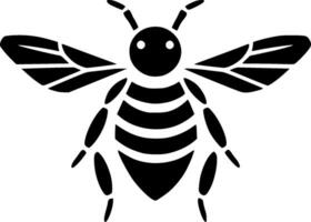 Bee, Minimalist and Simple Silhouette - Vector illustration